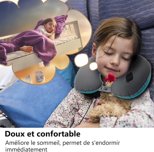 Reisepute i påfuglblå, oppblåsbar