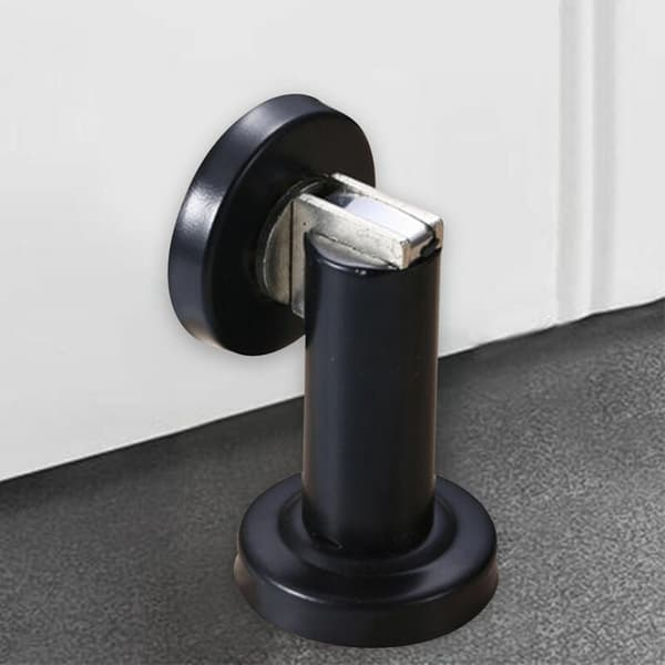 Magnetisk dörrstopp, borstat rostfritt stål dörrlås modern