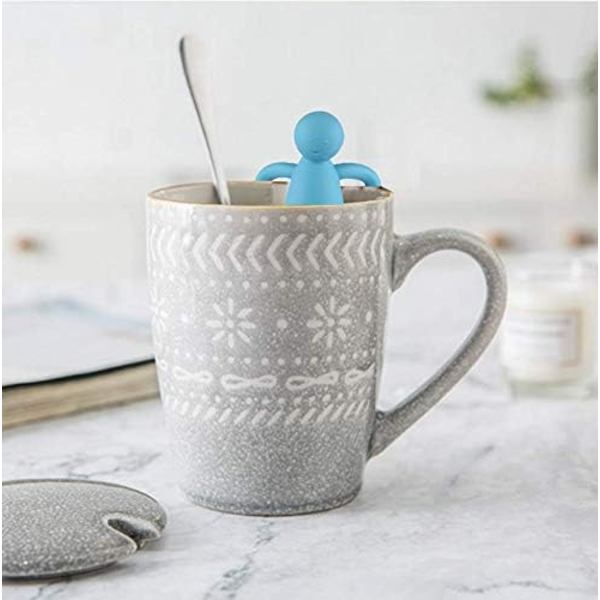 Teinfuser Søt Te Sil for Løst Te Finmasket Rustfritt Stål Te Ball Steeper & Diffuser med Silikonlokk for