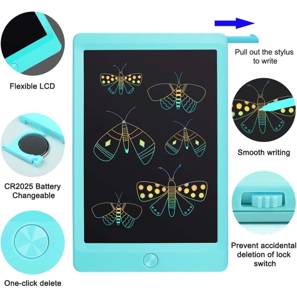 Farverig LCD Skrivetablet 8,5 Tommer Elektronisk Skrivning Digital