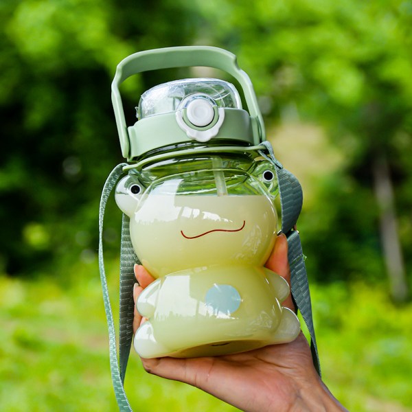 1 850ml froskevannflaske, bjørnevannflaske med stropp og