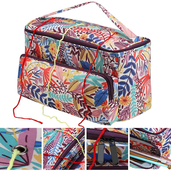 Orange Barrel Leaf Tekstil Garn Organizer, Uld Strikning