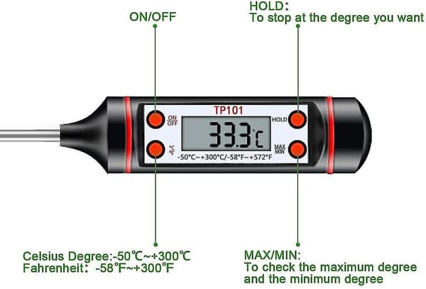 LCD Digital Probe Mat Termometer Temperatur Mat Catering