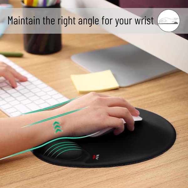 Musematte med håndleddstøtte, ergonomisk pute, gelstøtte for spill