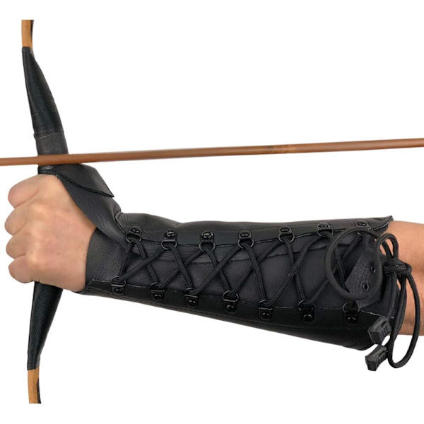 1 st svart justerbar armbågsskydd i antik ko-läder
