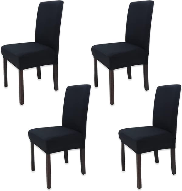 Sett med 4 Moderne Stolksedekker, Elastiske, Avtakbare og Vaskbare