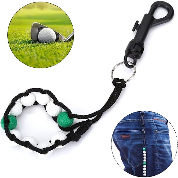 4-pack Bärbara Plastgolfräknare för handled och bältesögla