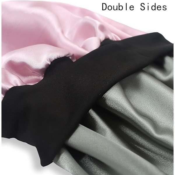 Satin Bredbånd Elastisk Sovehette for Sovehette Hår