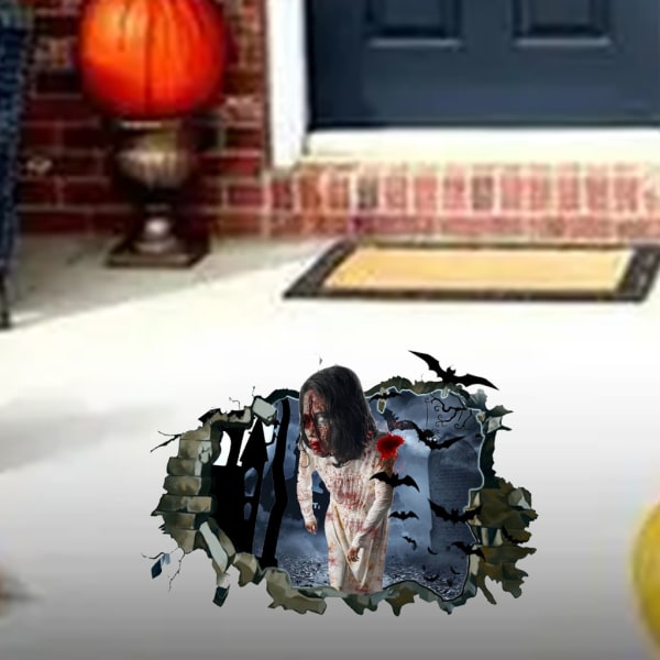 Uudet Halloween-ikkunatarrat, suuret pelottavat demonitarrat