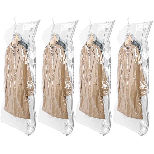 Hängande Vakuumförvaringsväskor för Kläder, 4 Pack (105×70cm),