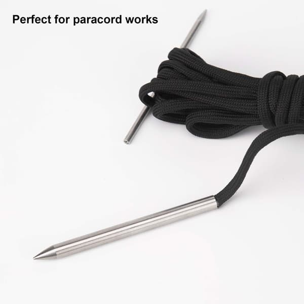 6 stk. Paracord-sytråd-nåler i rustfritt stål med