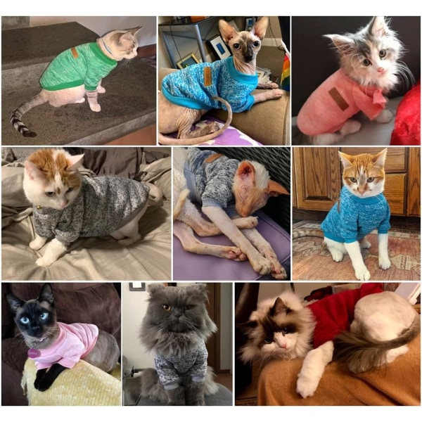 Hunde- og Kattesweater, Vinterhundejumper Katte Tøj Behagelig