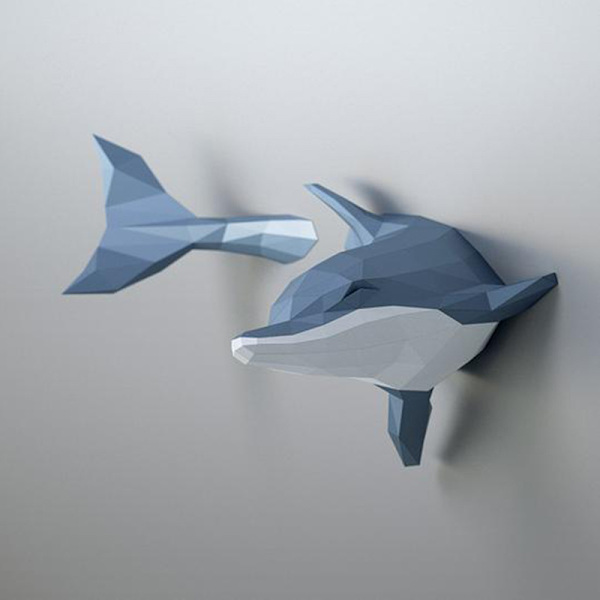 1 st. Delfinhammare-formad Papptrofé Kreativ Pappkonst