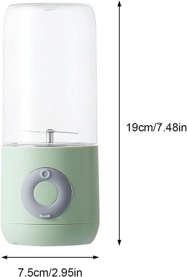 1 stk (Grøn) USB-opladelig bærbar lille saftpresser, mini juice
