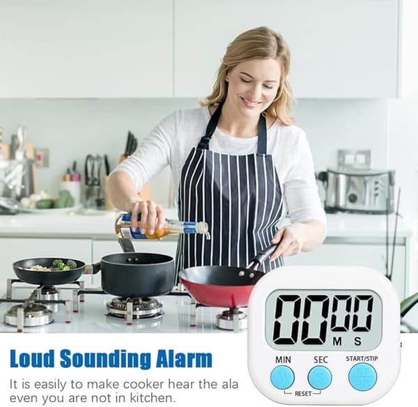 Magnetisk Kjøkkentimer med Stor LCD-Skjerm, Timer for