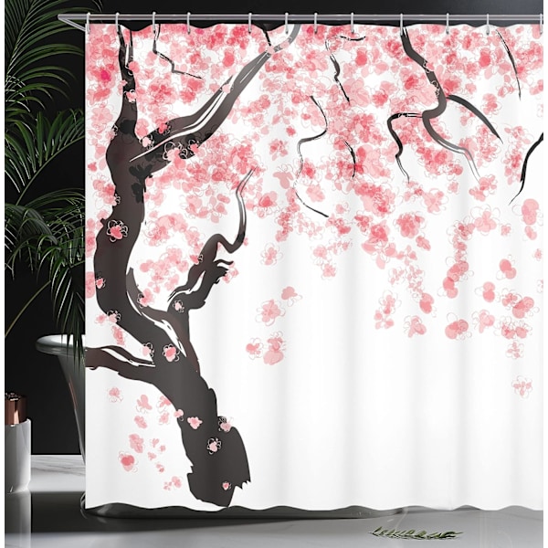 Blomster Bruseforhæng, 180cm x 180cm, Pink Sort, Kirsebærblomst