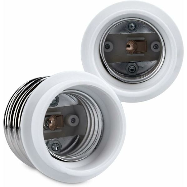 4x sokkeladapter - E40 til E27 sokkelomformer - E27 sokkellampeholderadapter for halogen LED-pære