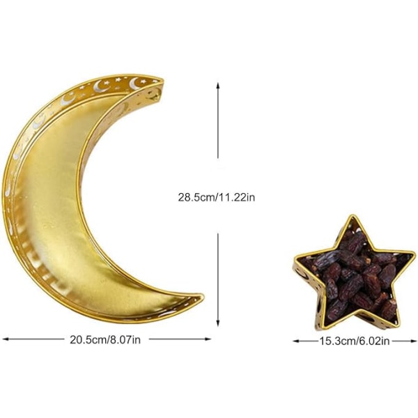 Ramadanin ja Eidin tarjoilualusta - Kuu ja tähti - Rustic-koristelu
