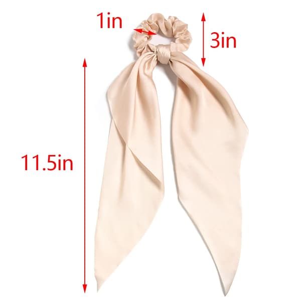 2-pack knutna rosett hår scrunchies elastisk hår scarf svart hår