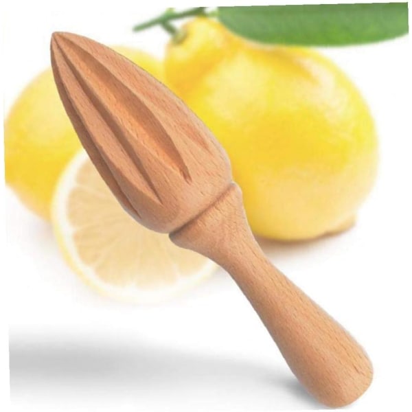 1 stk citrus juicer, sekskantet træ citron juicer, manual