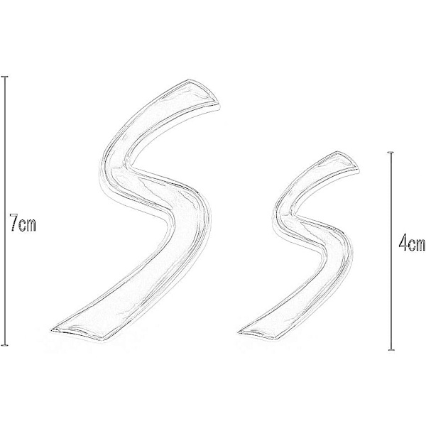 7cm Auton Kirjain S Embleemi Tarra Cooper F54 F55 F56 F60