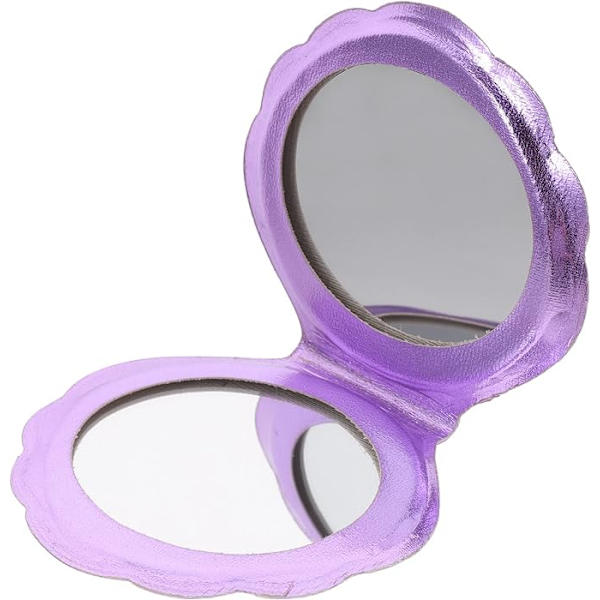 1 lilla skal spejl, makeup spejl foldbar dobbeltsidet