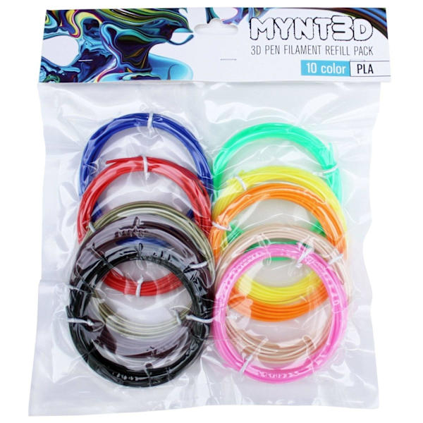 PLA 3D Pen Filament Efterfyldningspakke (12 Farver, 3m Hver)