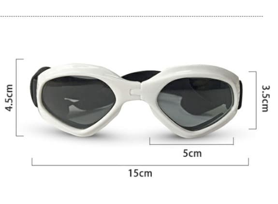 Hunde Solbriller, Justerbar Stropp for UV Solbriller, Vanntette