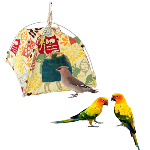 Parrot Hängmatta Fågelbo Hängande Tält Varm Triangulär Husdjursgrotta