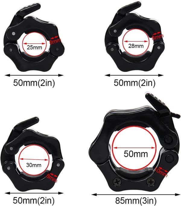 Par af vægtstangsskivelåse til diameter 30mm
