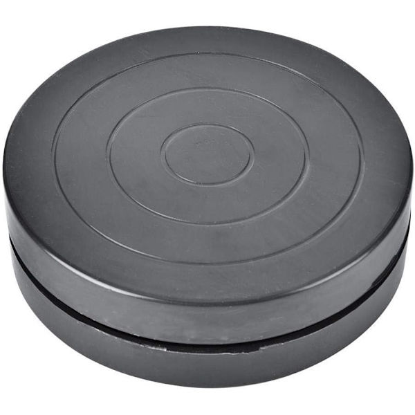 1 stk sort keramisk drejeskive 18 cm håndlavet skulptur ler