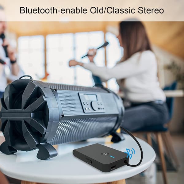 Musta langaton äänensovitin, Bluetooth 5.0 -lähetin ja