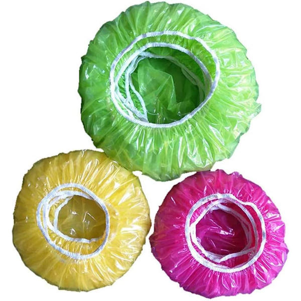Gummibandsplastlock, 8 stycken elastiska matöverdrag, gummiband