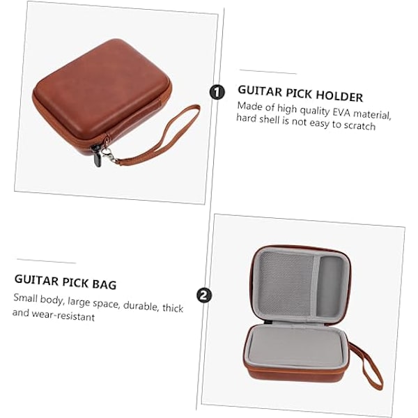 Gitarrpaddla Förvaringslåda Gitarrtillbehör Förvaringsväska + 15