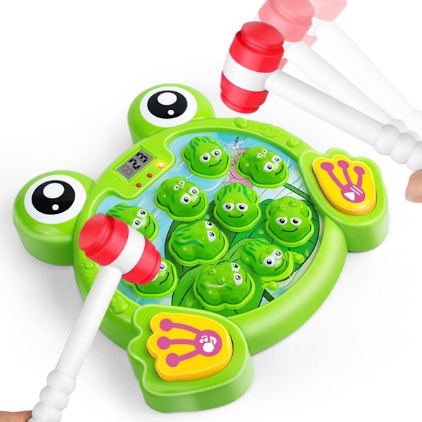 Whack A Frog Game with 2 Hammers, Toddler Early Developmental Lea