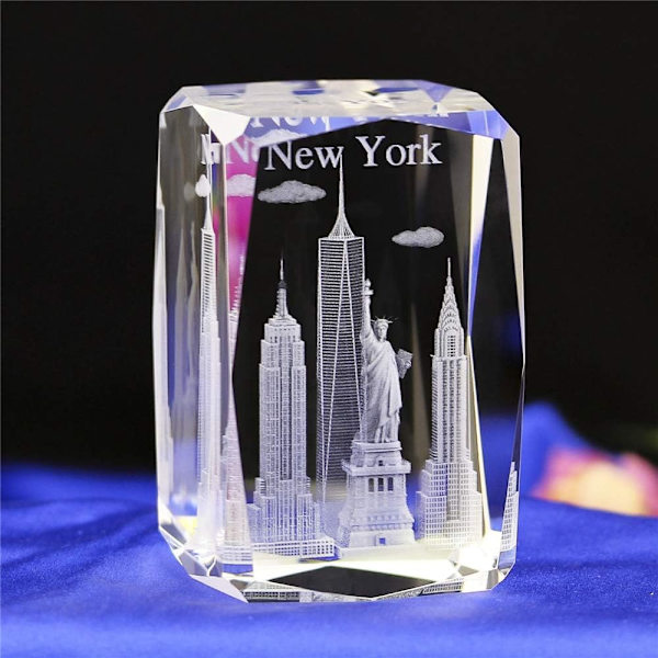 1 kpl Kristalli Vapaudenpatsas / New Yorkin patsas 3D Laser