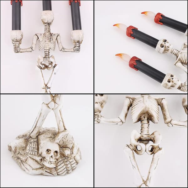 Halloween-lysestaker med LED-lys, Halloween-lysestake med LED