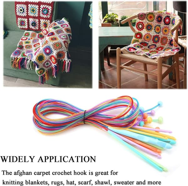 Tunisiska Rundstickor med Kabel, 120 cm, 12