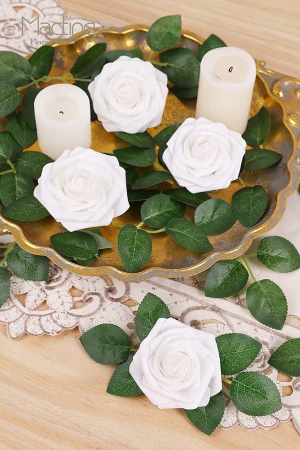 25 Pakk Kunstige Roser Kunstige Blomster Rosehode Roser for