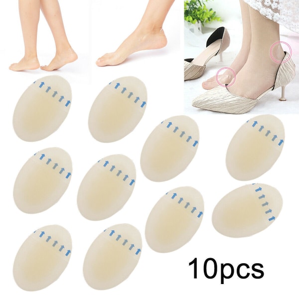 10 stk Hydrokolloid Gel Anti-slid fodbeskyttelsesmærkat tyndt