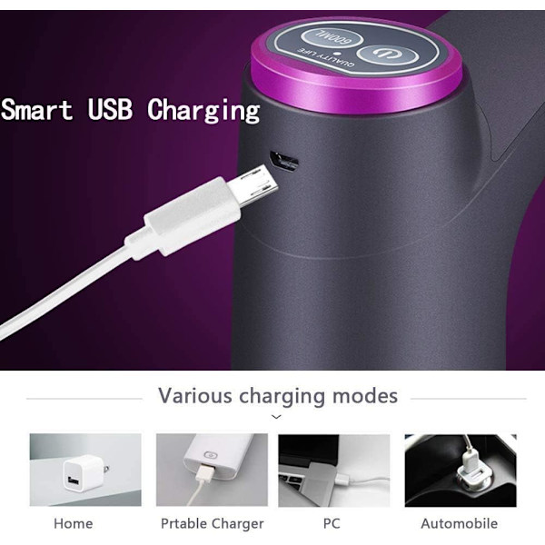 Vedenjakaja, Kannettava Vedenpullopumppu Yleismaailmallisille 3, 4 ja 5 Gallonan Pulloille USB-Sähköisellä Latauksella ja Automaattisella Sammutuksella