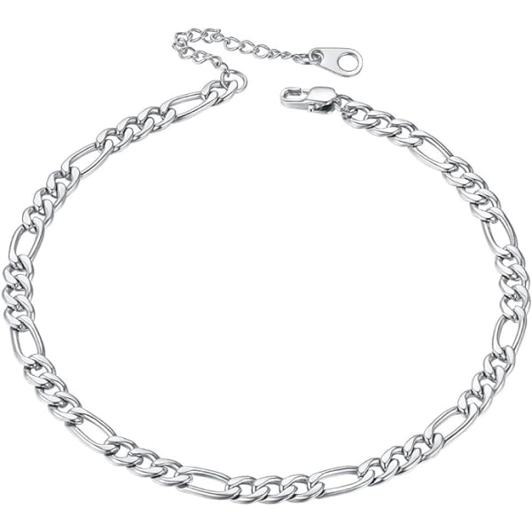 1 stk (Sølv) Kvinders Anklet, Forgyldt Rustfrit Stål Anklet