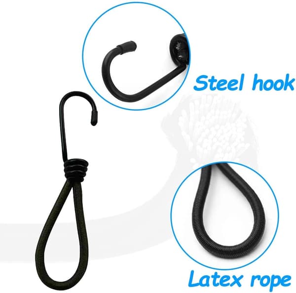 25 st campingtält elastiska spännen 15 cm fasta band elastiska