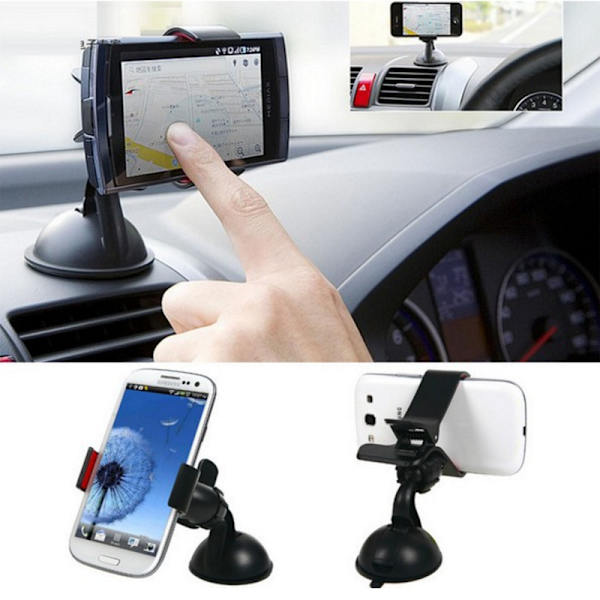 1 stk biltelefonholder bil 360 graders roterende GPS-navigasjon