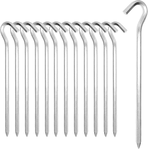 Aluminium Teltsplinter, 14 Styk 18cm Teltsplinter Kroge Teltsplinter Hård