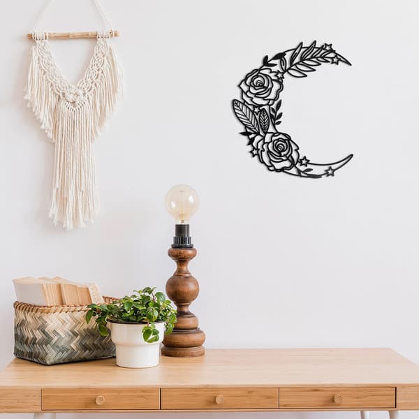 Måneväggdekor Boho Måne Vägg Heminredning Hängande Utseende