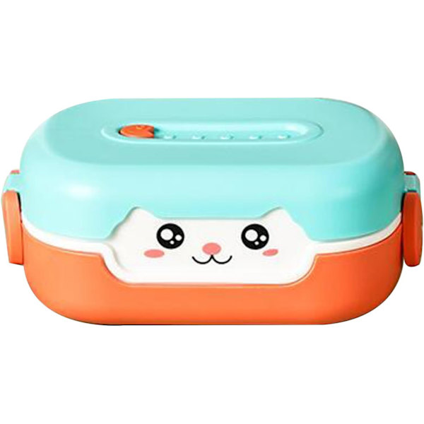 Bento-matboks for barn - Mat- og snacksbeholder for barn og voksne - Oppvaskmaskin- og mikrobølgeovnsikker | BPA- og PVC-fri