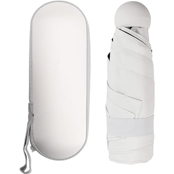 Foldbar paraply, 6 ribber, solparaply, vindstærk & ultralet mini