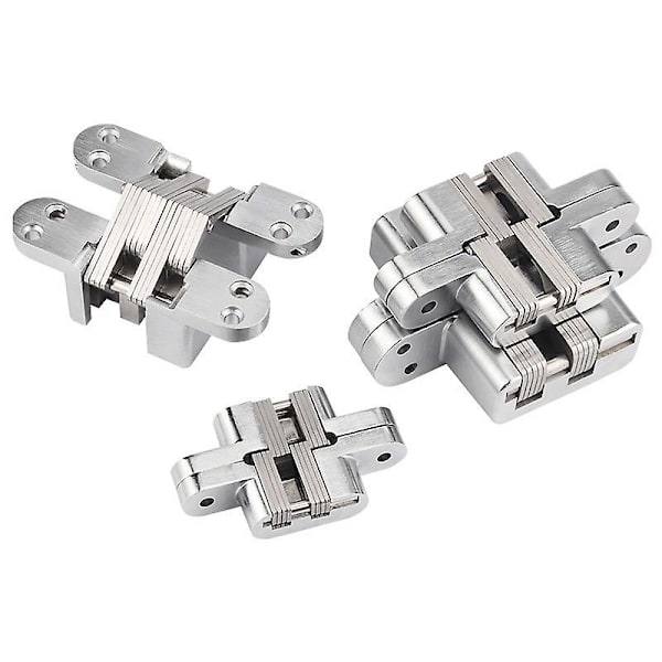 3 kpl piilotettuja ristimuotoisia näkymättömiä saranoita puukalusteisiin (43,7 mm)