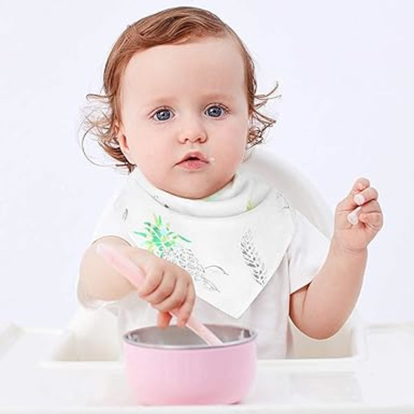 1-pack Baby Bandana-haklappar i bomull, mjuka och absorberande